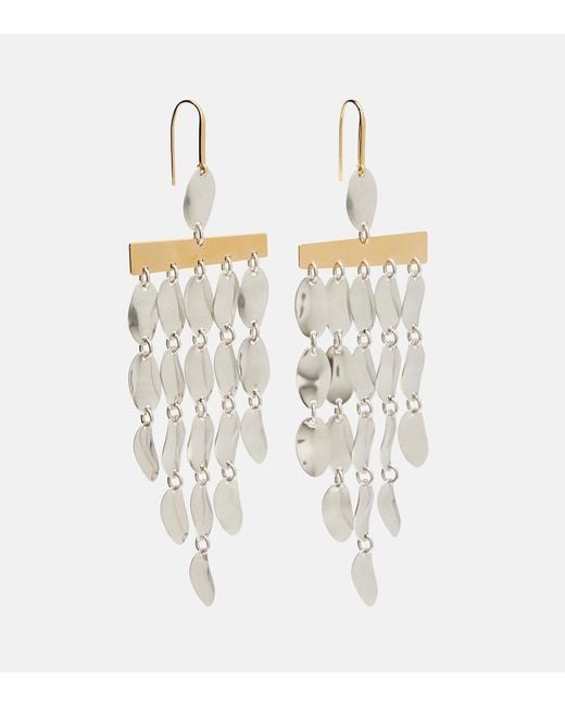 Isabel Marant White Embellished Drop Earrings