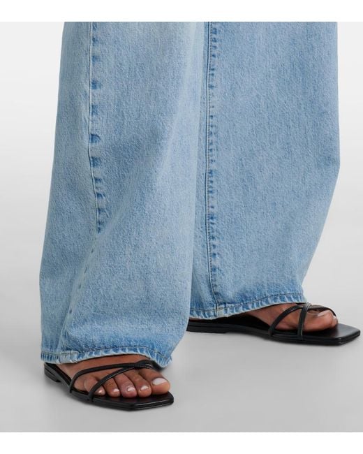 SLVRLAKE Denim Blue Mica Wide-Leg Jeans