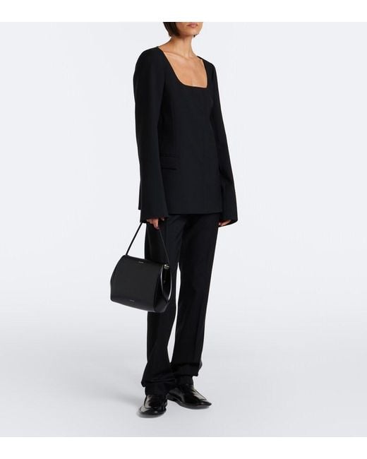 Calvin Klein Black Tina Small Leather Shoulder Bag