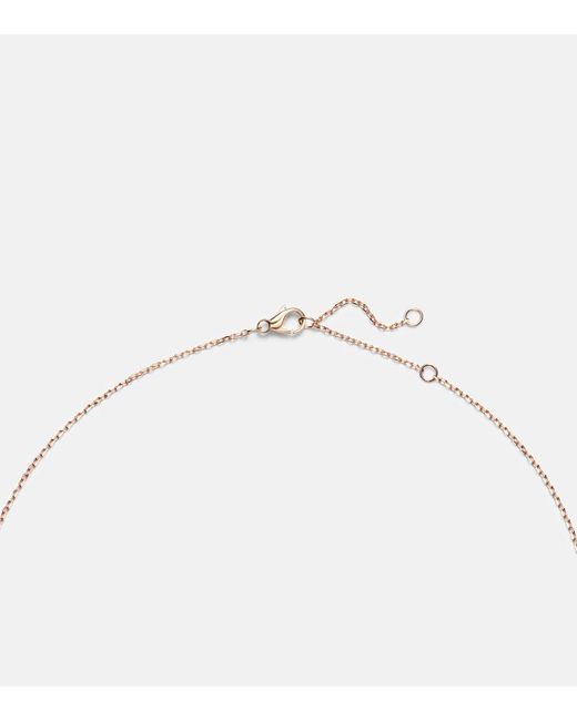 Repossi White Antifer 18Kt Rose Pendant Necklace With Diamonds