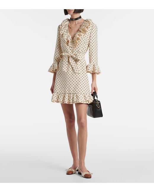 Valentino Natural Crepe Couture Plusdepois Ruffled Minidress