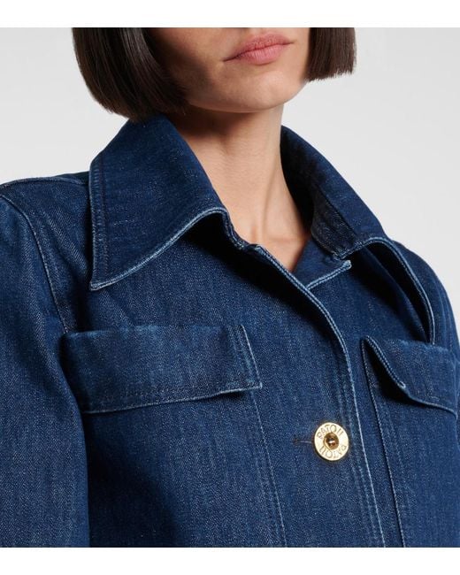Patou Blue Cropped Denim Jacket