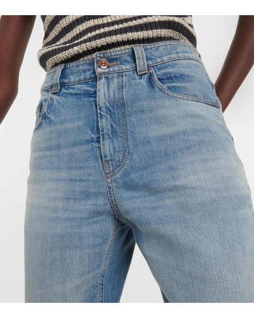 Jeans tapered de tiro medio Brunello Cucinelli de color Blue