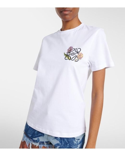 Loewe White Paula's Ibiza Anagram Cotton T-Shirt