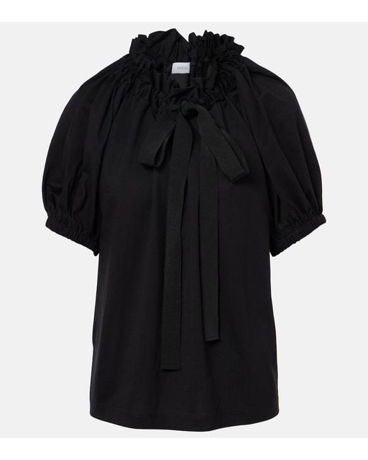 Patou Black Cotton Jersey Top