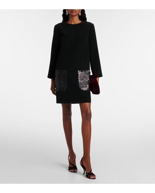 Joseph Black Bixio Sequined Satin Twill Minidress