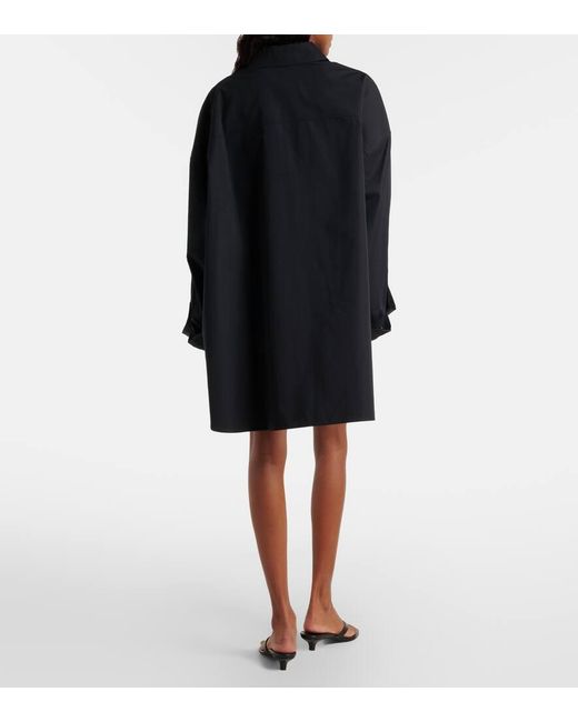 Wardrobe NYC Black Oversized Cotton Shirtdress