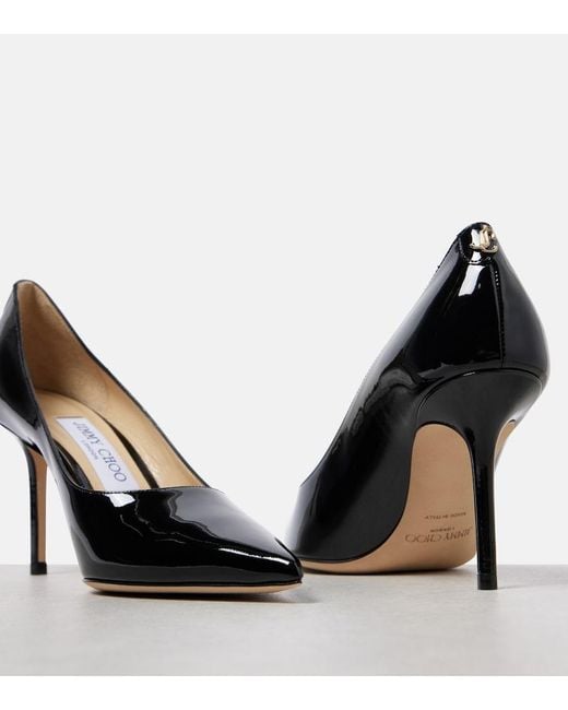 Jimmy Choo Black Love 85 Patent Leather Pumps