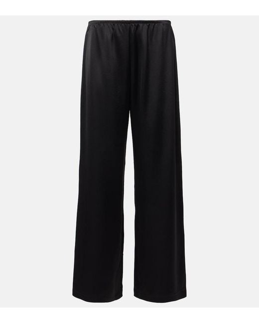 Leset Black Barb High-Rise Wide-Leg Pants