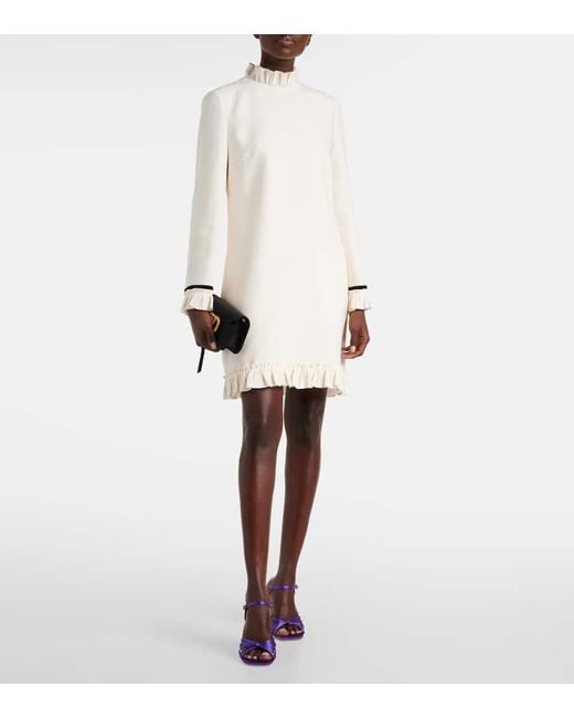 Valentino White Minikleid Aus Crepe Couture