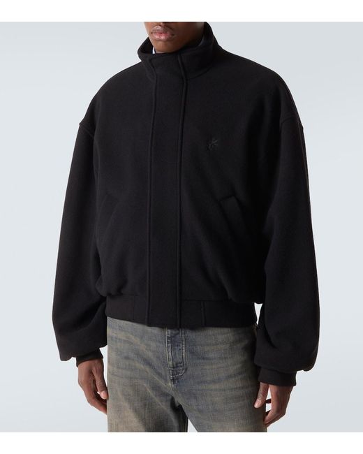 Balenciaga Black Wool Blouson Jacket for men