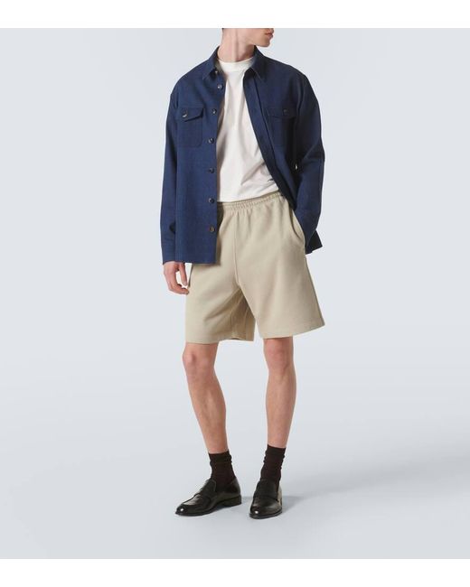 Shorts de jersey de algodon Burberry de hombre de color Natural