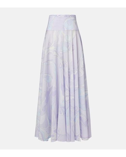 Gonna Lunga Orchidee di Emilio Pucci in Purple
