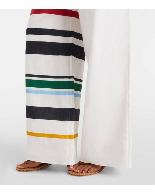Cala De La Cruz White Hose Toya Aus Leinen