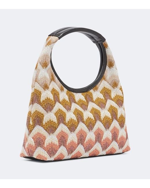 Missoni Pink Wave Small Lame Top-Handle Bag