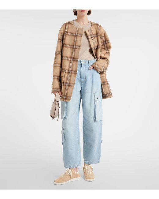 Isabel Marant Natural 'Bryce' Suede Sneakers