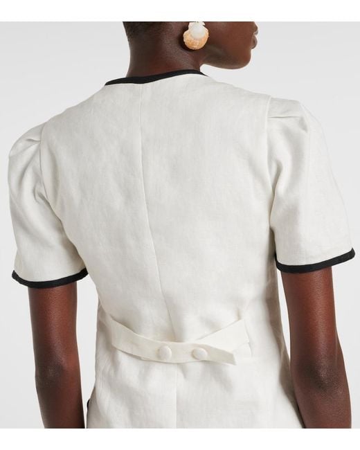 Faithfull The Brand Natural Jane Linen Minidress