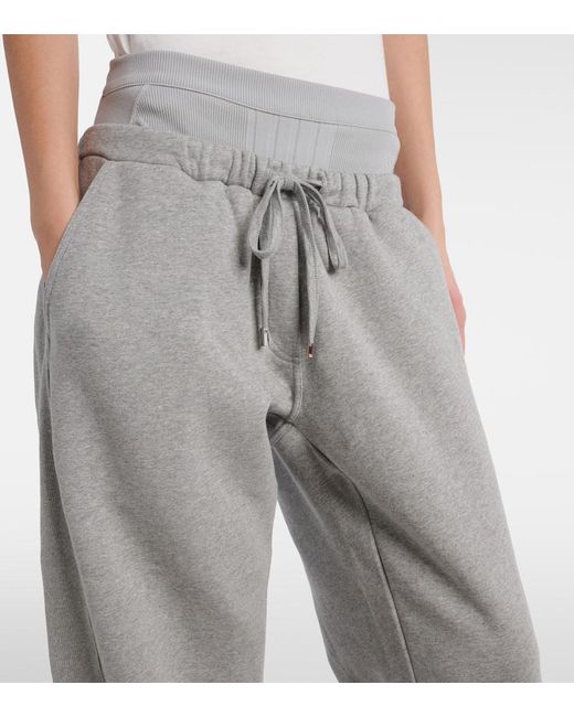 The Attico Gray Cotton Jersey Sweatpants