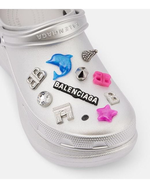 Balenciaga Gray X Crocs Platform Clogs