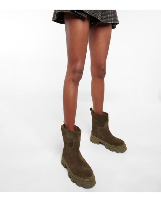 Gia Borghini Green Gia 23 Suede Boots
