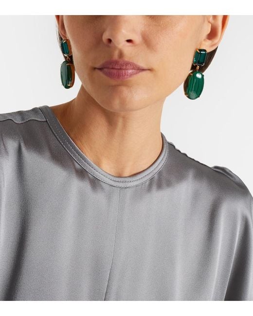 Jennifer Behr Green Xiomara 18Kt-Plated Drop Earrings