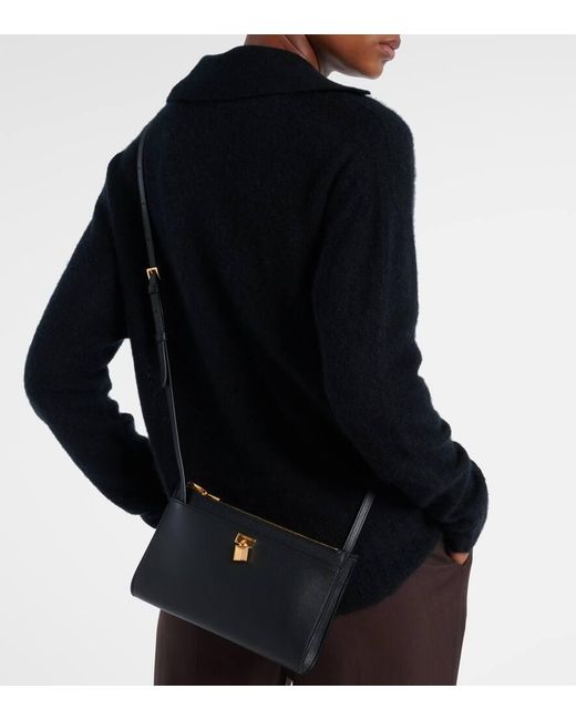 Tom Ford Black Schultertasche Padlock Mini Aus Leder