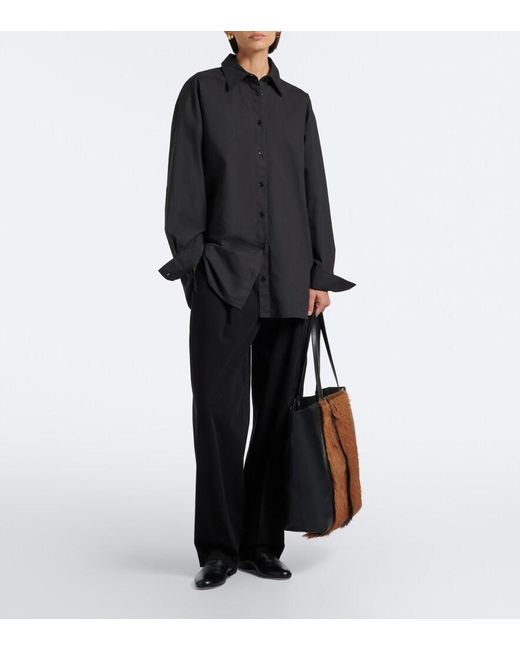 Totême Brown Roam Large Leather Tote Bag
