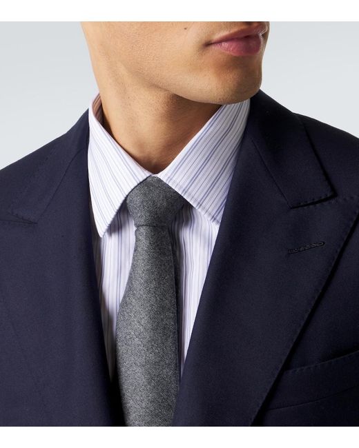 Canali Gray Wool Tie for men