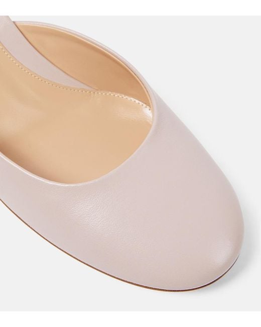 Gianvito Rossi Pink Tivoli Leather Mules