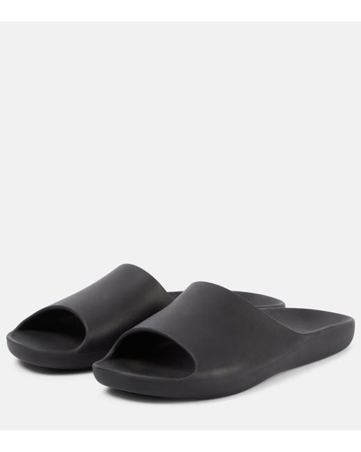 The Row Black Ama Rubber Slide Sandal