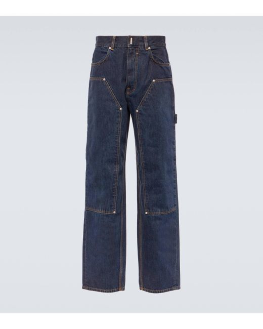 Givenchy Blue Carpenter Cargo Jeans for men