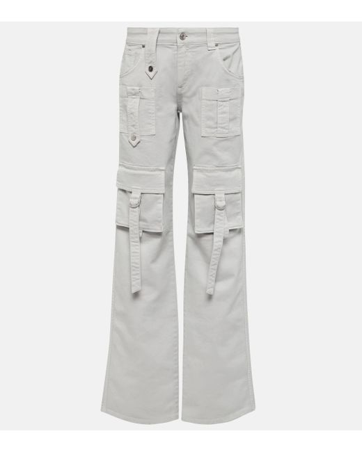 Blumarine Gray Low-rise Denim Cargo Pants