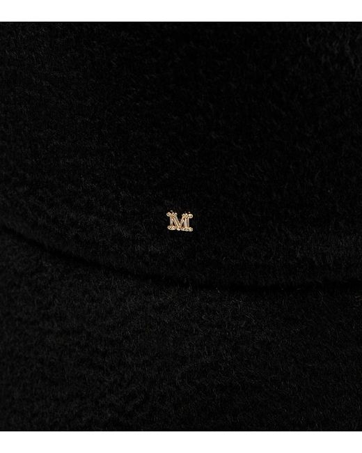 Max Mara Black Fiducia Logo Bucket Hat