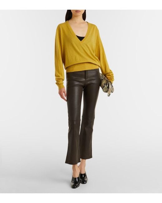 Stouls Gray Dean 22 Leather Flared Pants