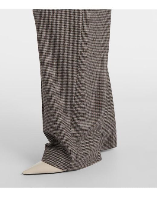 Vince Gray Houndstooth Wide-Leg Pants