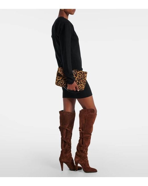 Botas Altas De Ante Saint Laurent de color Brown