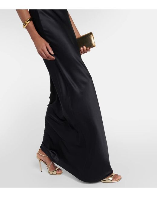 Veronica Beard Black Alberta Silk-blend Maxi Gown