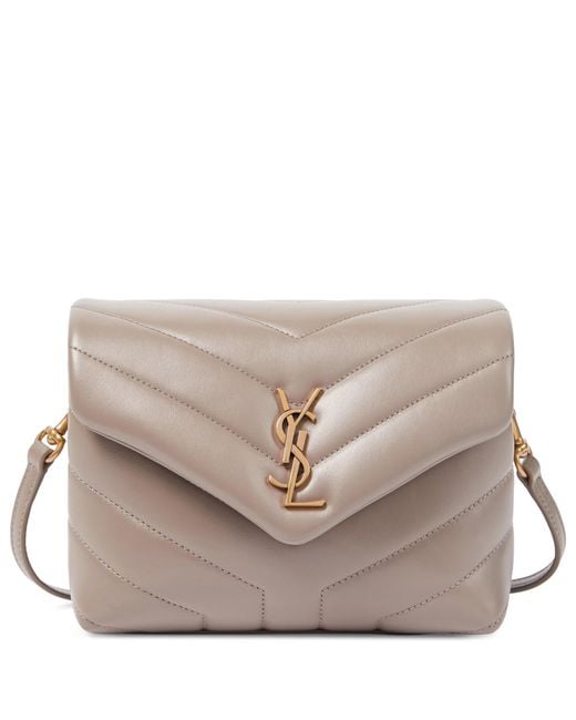 Saint Laurent Loulou Toy Leather Shoulder Bag in Natural Lyst