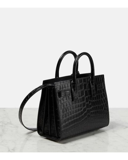 Sac Porté Épaule En Cuir "nano Sac De Jour" Saint Laurent en coloris Black