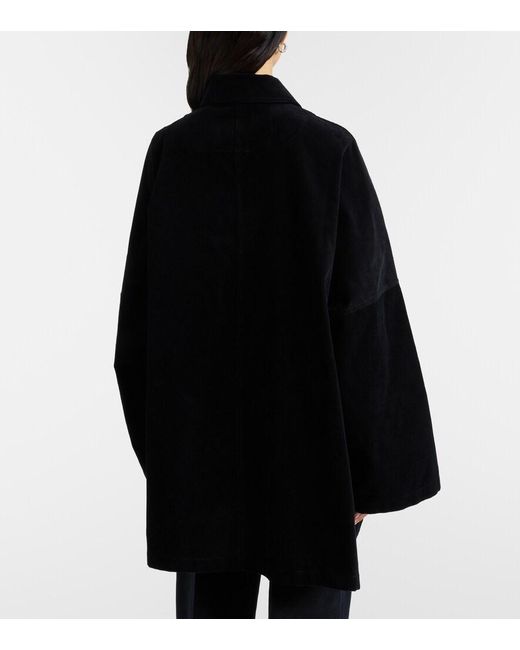 Totême Black Cotton Corduroy Overshirt