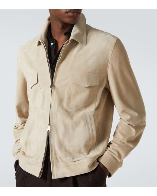 Thom Sweeney Natural Suede Blouson for men