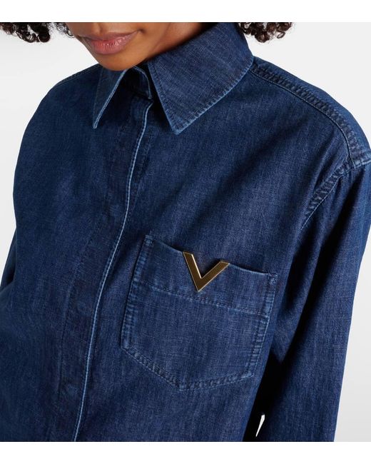 Valentino Blue Chambray Shirt