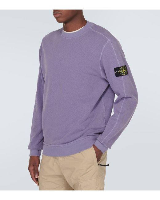 Sudadera de jersey de algodon Stone Island de hombre de color Purple