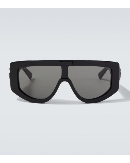 Gucci Black Double G Flat-Top Sunglasses for men
