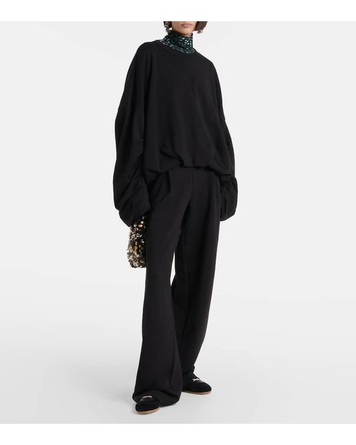 Sudadera De Algodon Dries Van Noten de color Black