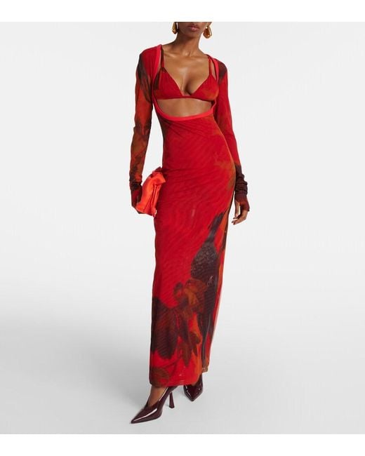 Sir Red Libertine Printed Cutout Maxi Dress