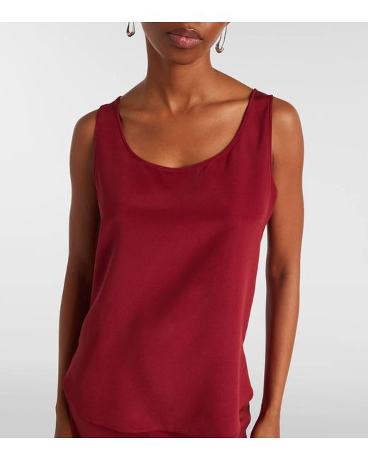 Max Mara Red Pecora Silk-Blend Top