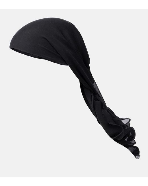 Magda Butrym Black Silk Scarf