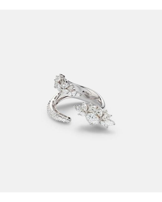 YEPREM White Y-Not 18Kt Ring With Diamonds