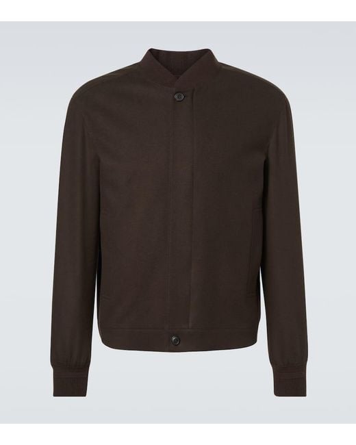 Zegna Brown Elements Cashmere Jacket for men